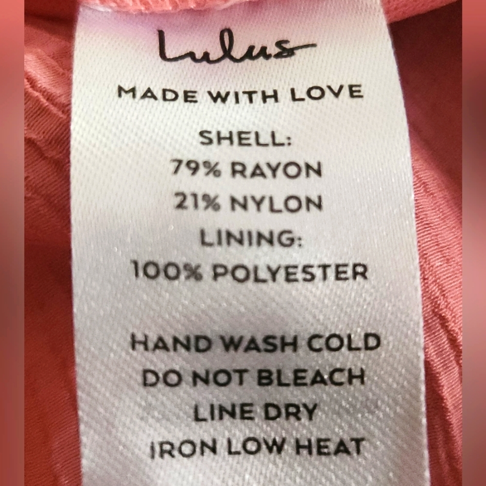 LULUS Effortless Sweetness Rusty Rose Ruched Lace-Up Tiered Midi Dress Sz XL - Picture 13 of 14